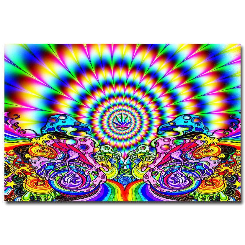 Psychedelic Trippy Abstract Art Silk Poster Print 12x18 24x36 inch 002