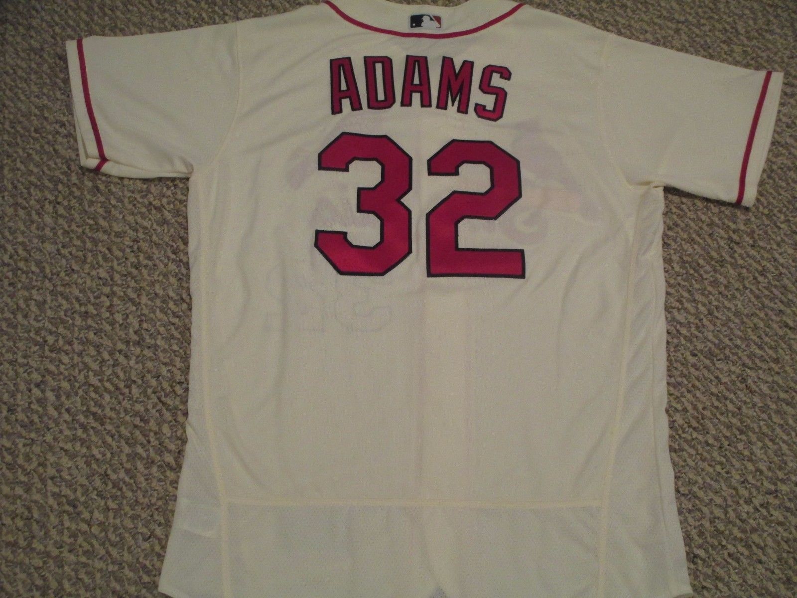 Matt Adams size 46 #32 2017 St. Louis Cardinals Alt Home Ivory game jersey MLB