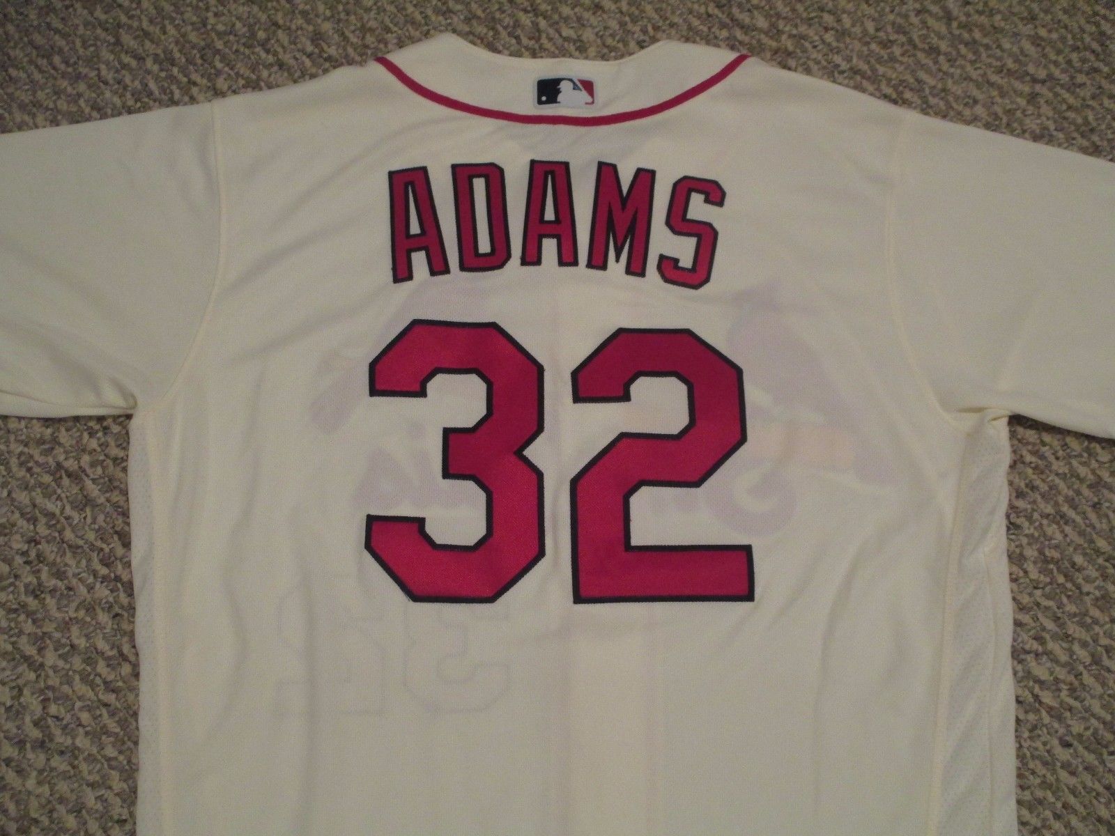 Matt Adams size 46 #32 2017 St. Louis Cardinals Alt Home Ivory game jersey MLB