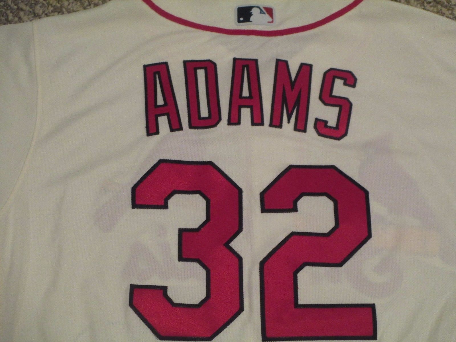 Matt Adams size 46 #32 2017 St. Louis Cardinals Alt Home Ivory game jersey MLB