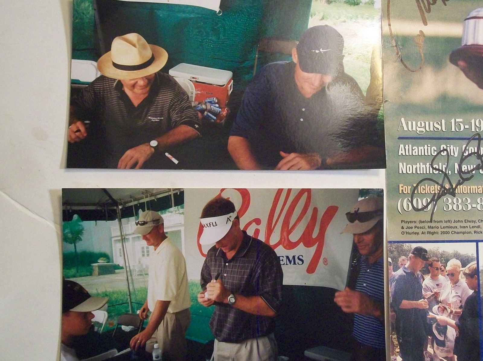 20 AUTOGRAPHS LOT POSTER A.C. GOLF CLASSIC LEMIEUX,THEISMANN,RHODEN,BARKLEY,FUHR