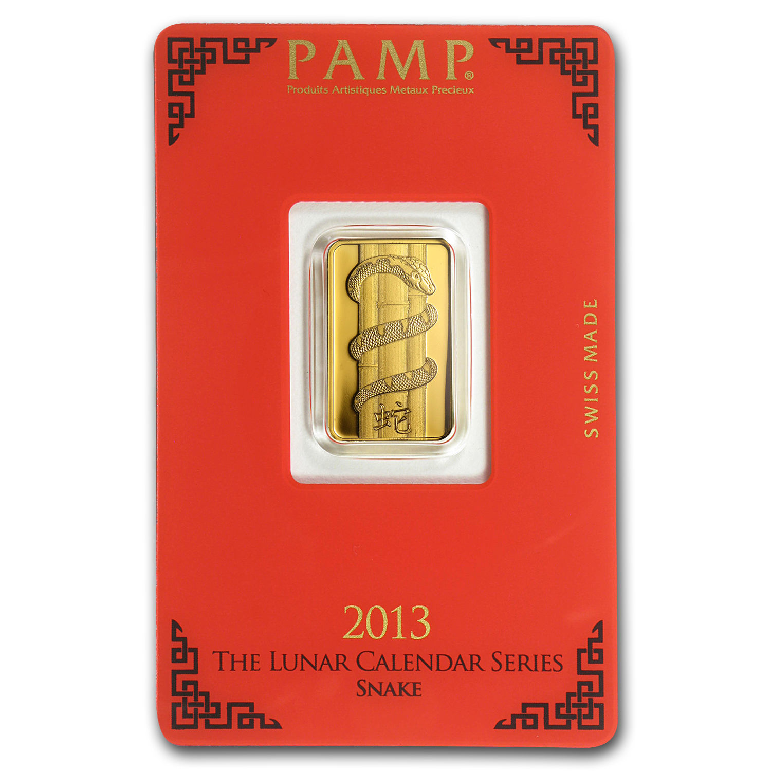 5 gram Gold Bar - PAMP Suisse Year of the Snake (In Assay) - SKU #88073