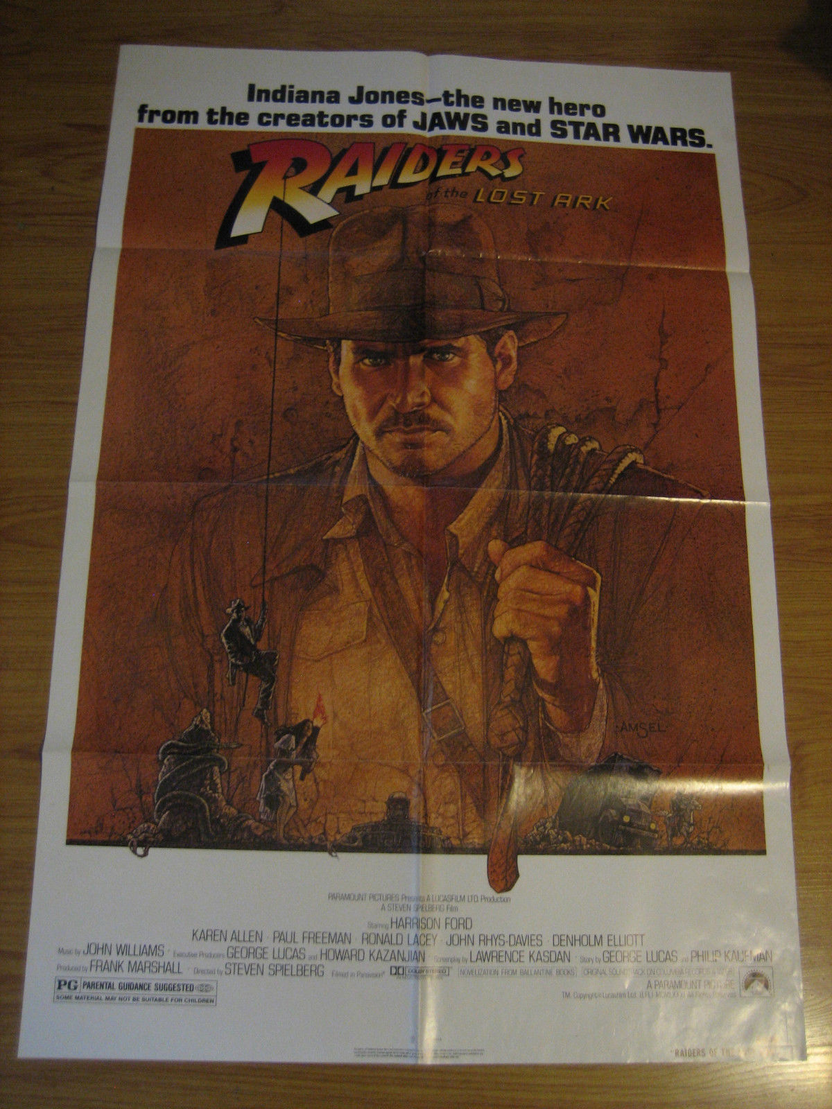 Raiders of the Lost Ark 1981 ORIGINAL MOVIE POSTER INDIANA JONES JAWS STAR WARS