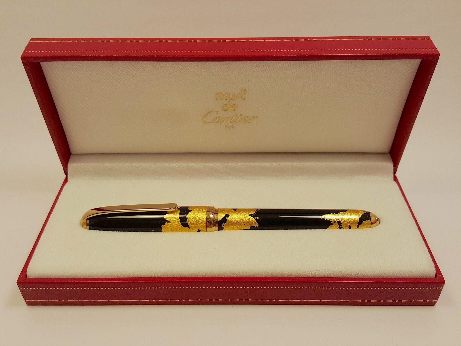 Rare Louis Cartier Dandy Gold Leaf LIMITED EDITION of 1847 Fountain Pen 18K NIB