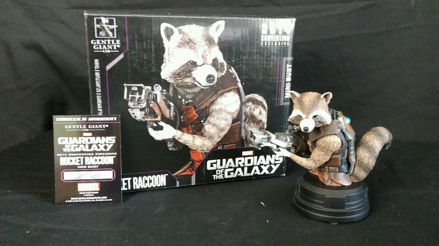 Sdcc 2014 Guardians of the Galaxy Rocket Raccoon Gentle Giant mini bust 487/800