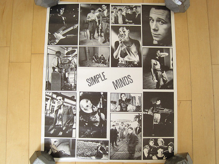 ORIGINAL!! 80s vtg SIMPLE MINDS band promo POSTER tour CONCERT art MUSIC NOS