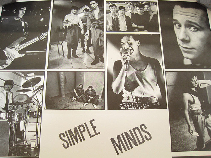 ORIGINAL!! 80s vtg SIMPLE MINDS band promo POSTER tour CONCERT art MUSIC NOS