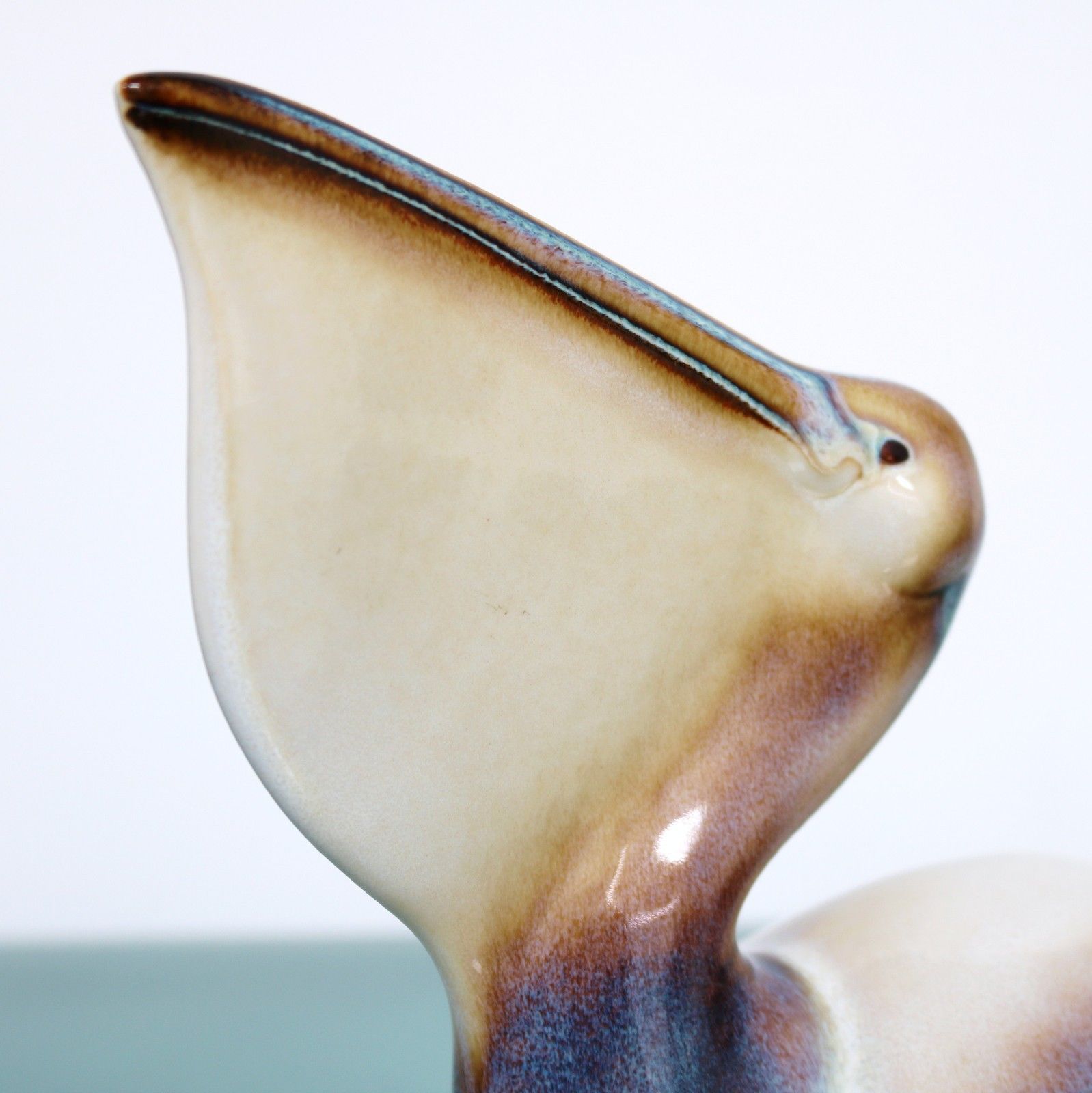 GOEBEL LARGE PELICAN UNDAMAGED! Vintage RARE! TOP Figurine Porcelain Mid Century