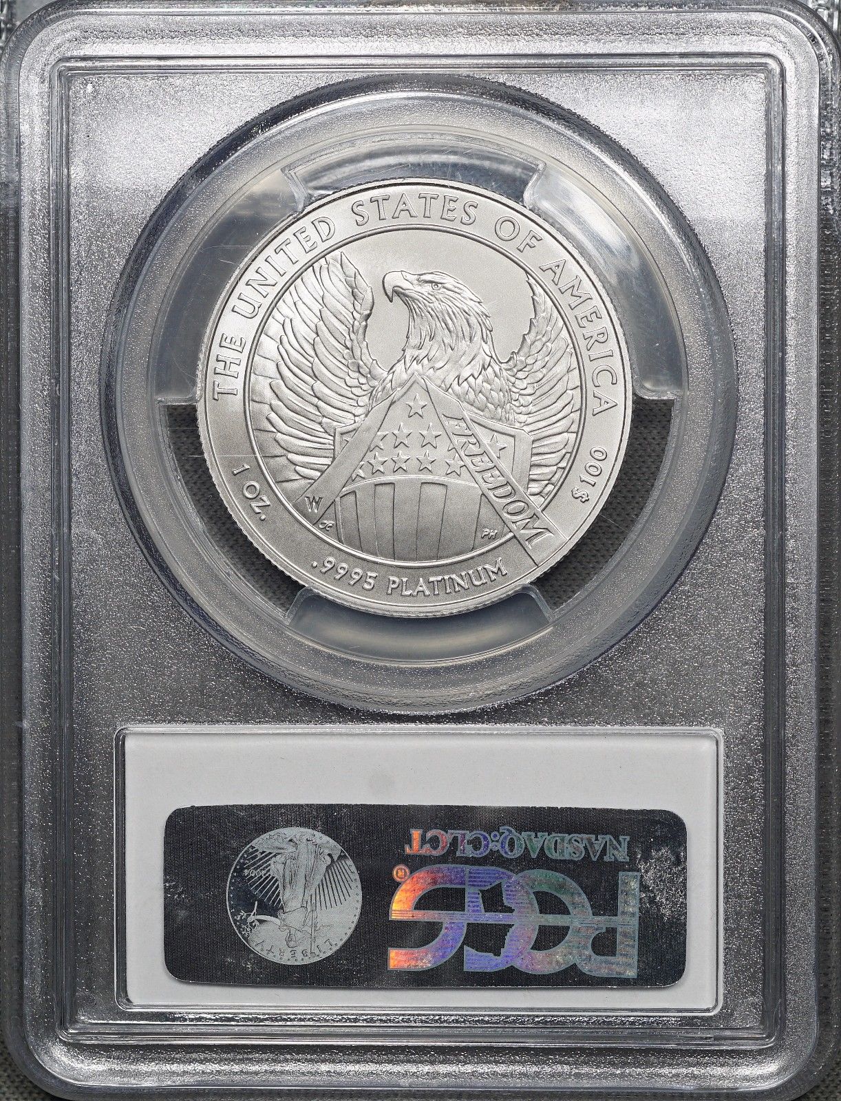 2007 W $100 Platinum Statue of Liberty - PCGS MS70