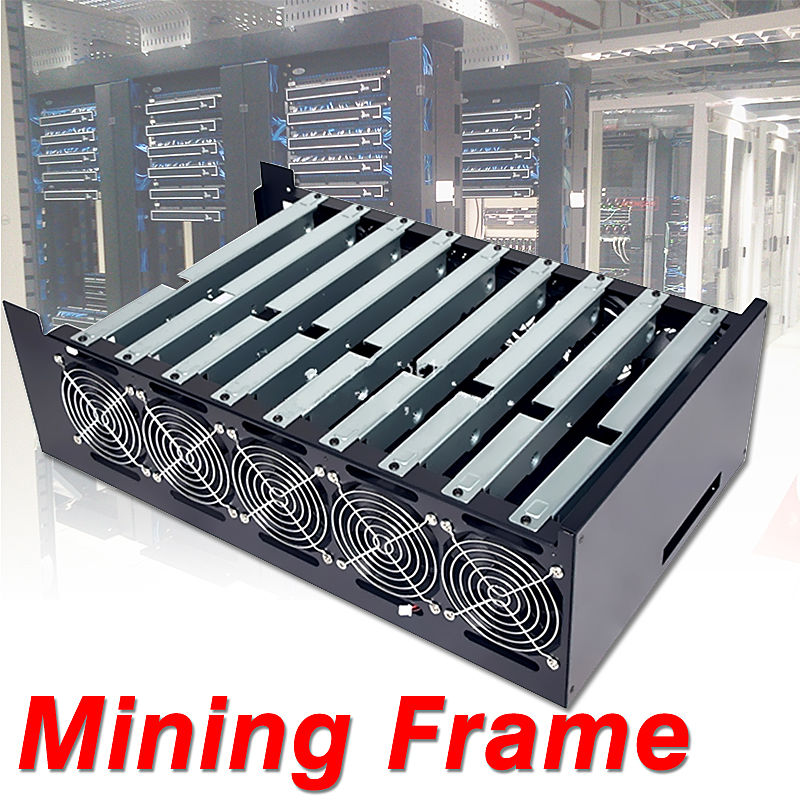 Open Air Mining Miner Rig Frame Case Crypto Coin For 9 GPU ETH BTC Ethereum DIY