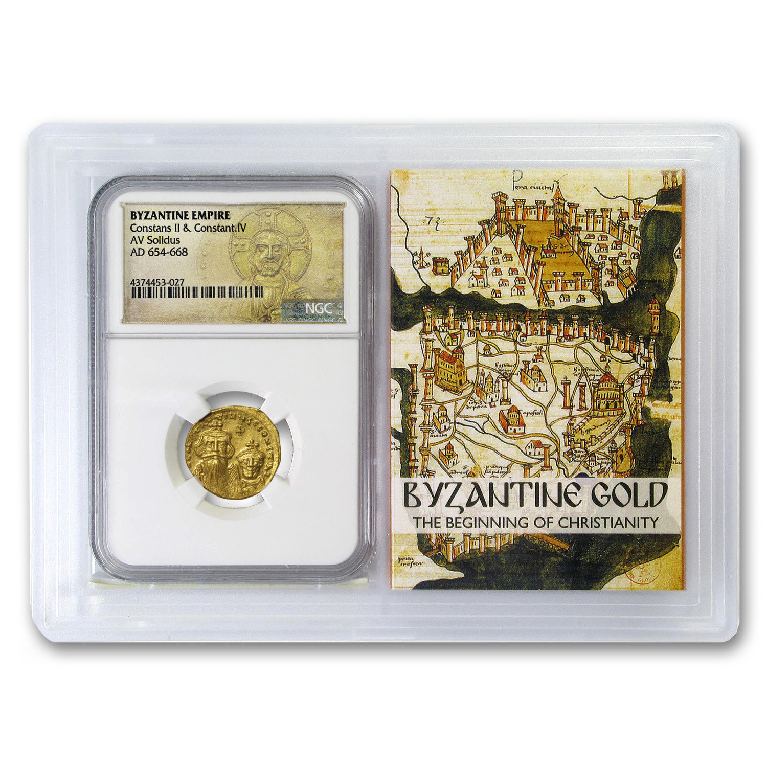 Byzantine Gold Constans II, Constant. IV (654-668 AD) NGC (Vault) - SKU #152756