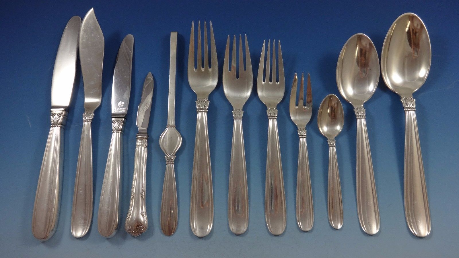 Karina by W & S Sorensen Sterling Silver Danish Flatware Set 12 Service 152 Pcs