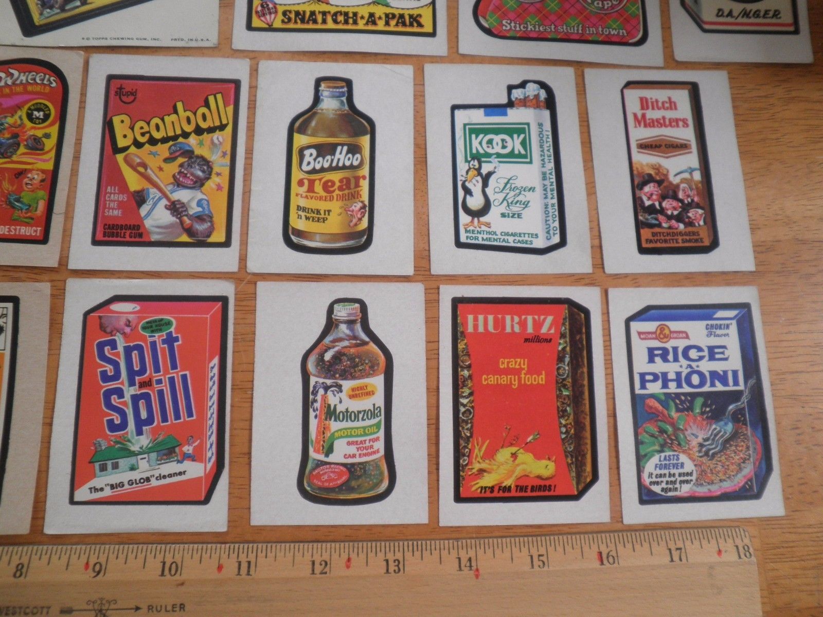 Wacky Packages 1970s 3rd series lot of 48 wacky packs stickers