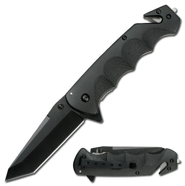 TAC FORCE Black TANTO BLADE Spring Assisted Tactical Folding Pocket Knife New!!!