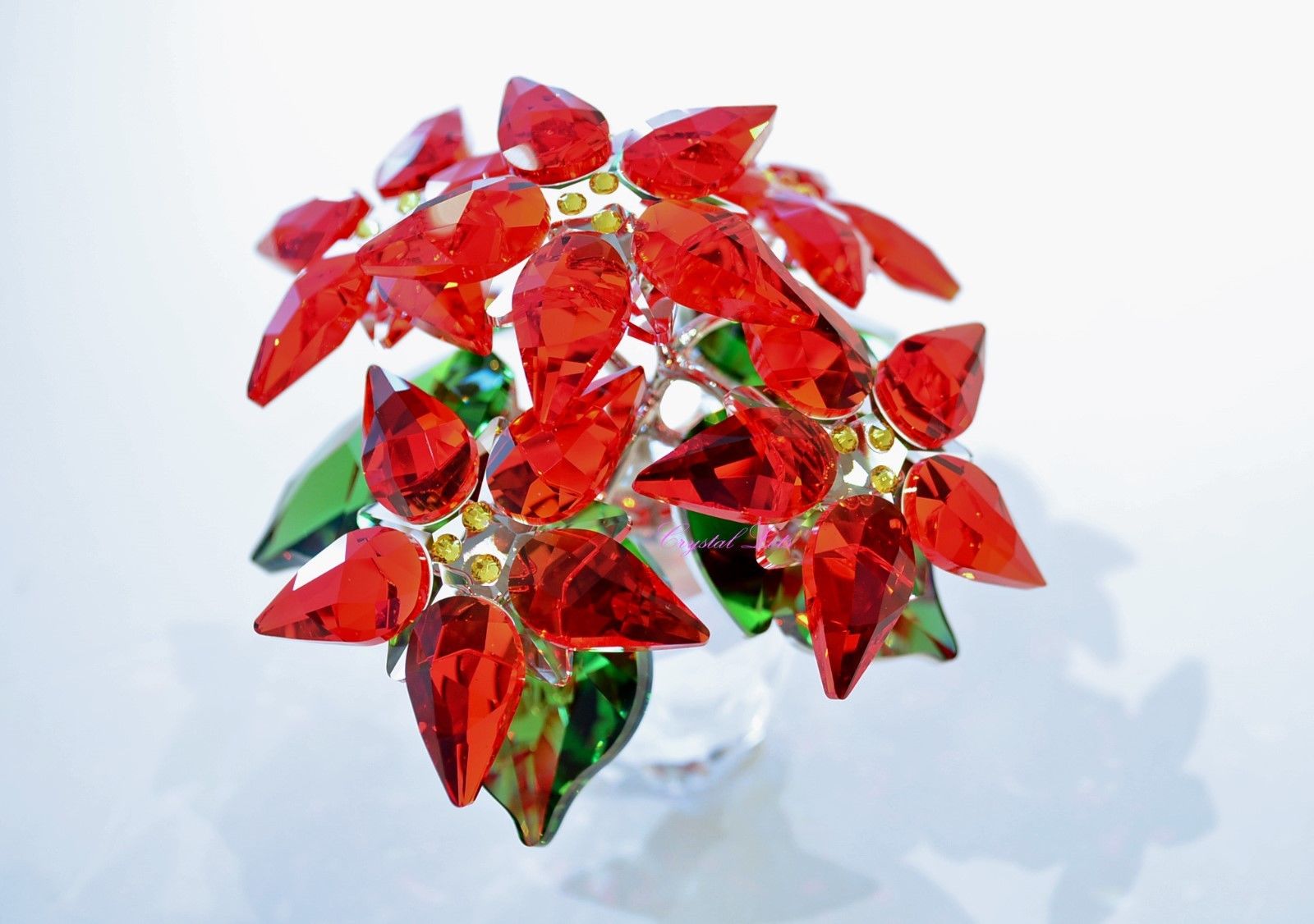 Swarovski Crystal Christmas Poisettia Large Red Flower 5291024 Brand New In Box