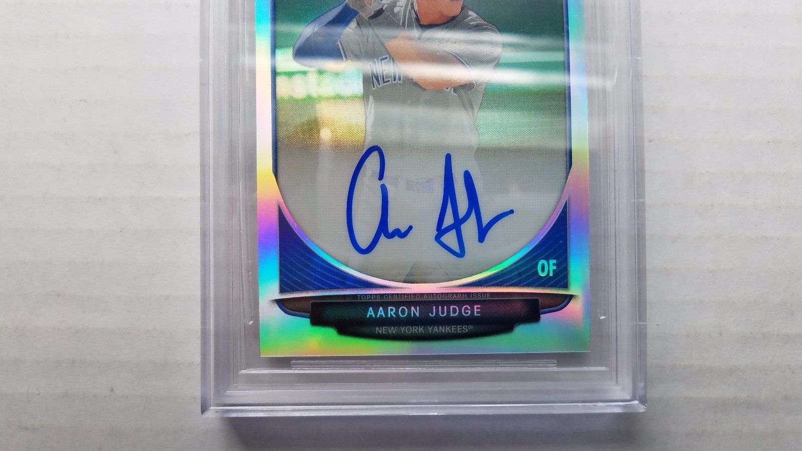 2013 Bowman Chrome Refractor Aaron Judge RC Rookie Signed AUTO BGS 9.5 GEM MINT