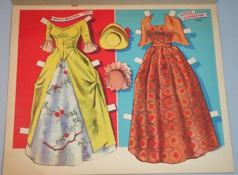 Uncut Book -White House Party Dresses Paper Dolls, Merrill Co. 1961