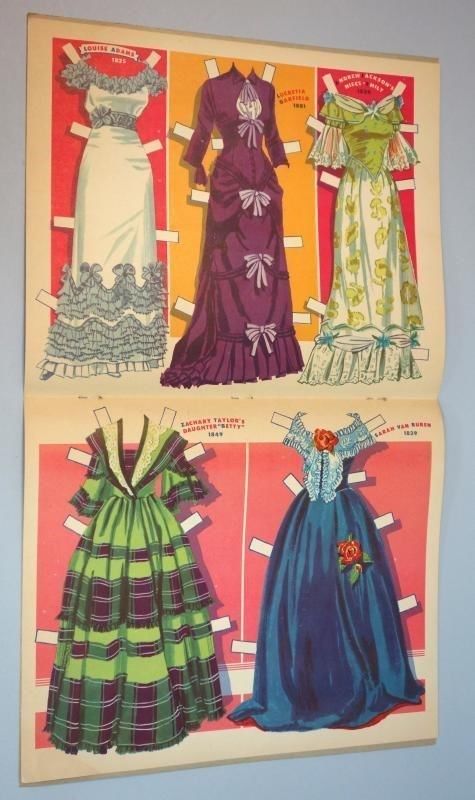 Uncut Book -White House Party Dresses Paper Dolls, Merrill Co. 1961