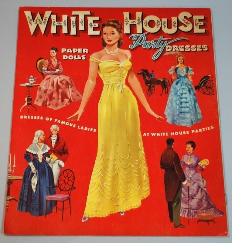 Uncut Book -White House Party Dresses Paper Dolls, Merrill Co. 1961