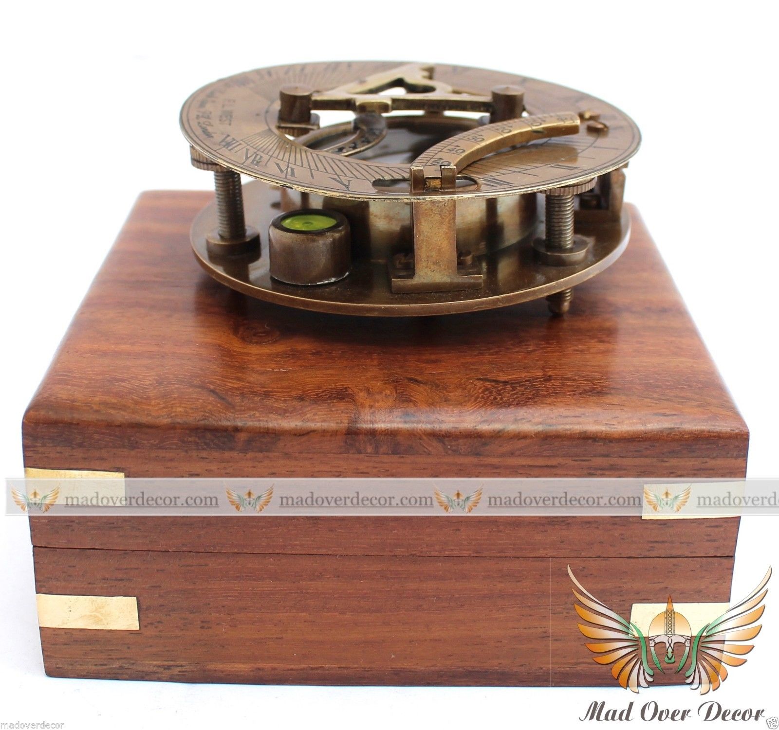 VINTAGE MARITIME WEST LONDON ANTIQUE BRASS SUNDIAL COMPASS NAUTICAL DECOR GIFT