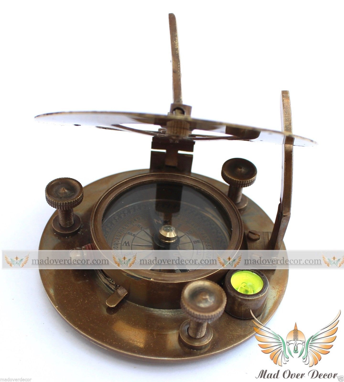 VINTAGE MARITIME WEST LONDON ANTIQUE BRASS SUNDIAL COMPASS NAUTICAL DECOR GIFT