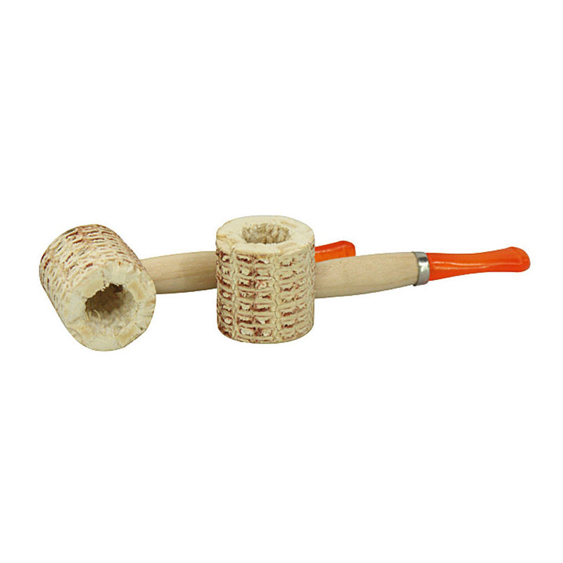 1 Pc Natural Corn Cob Gourd-shaped Cigarette Holder Smoking Pipe Tobacco Pipe