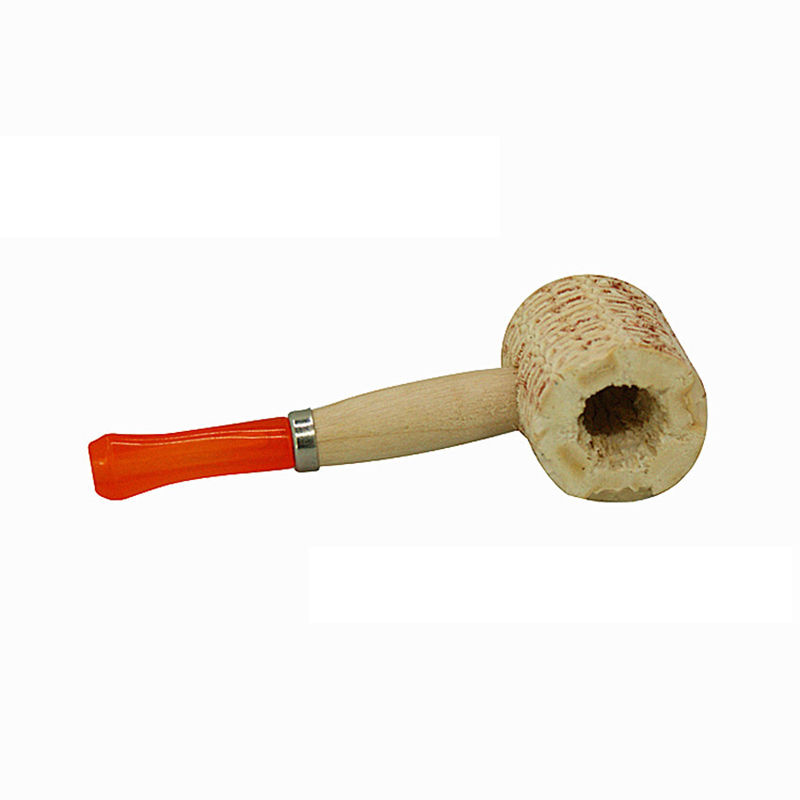 1 Pc Natural Corn Cob Gourd-shaped Cigarette Holder Smoking Pipe Tobacco Pipe