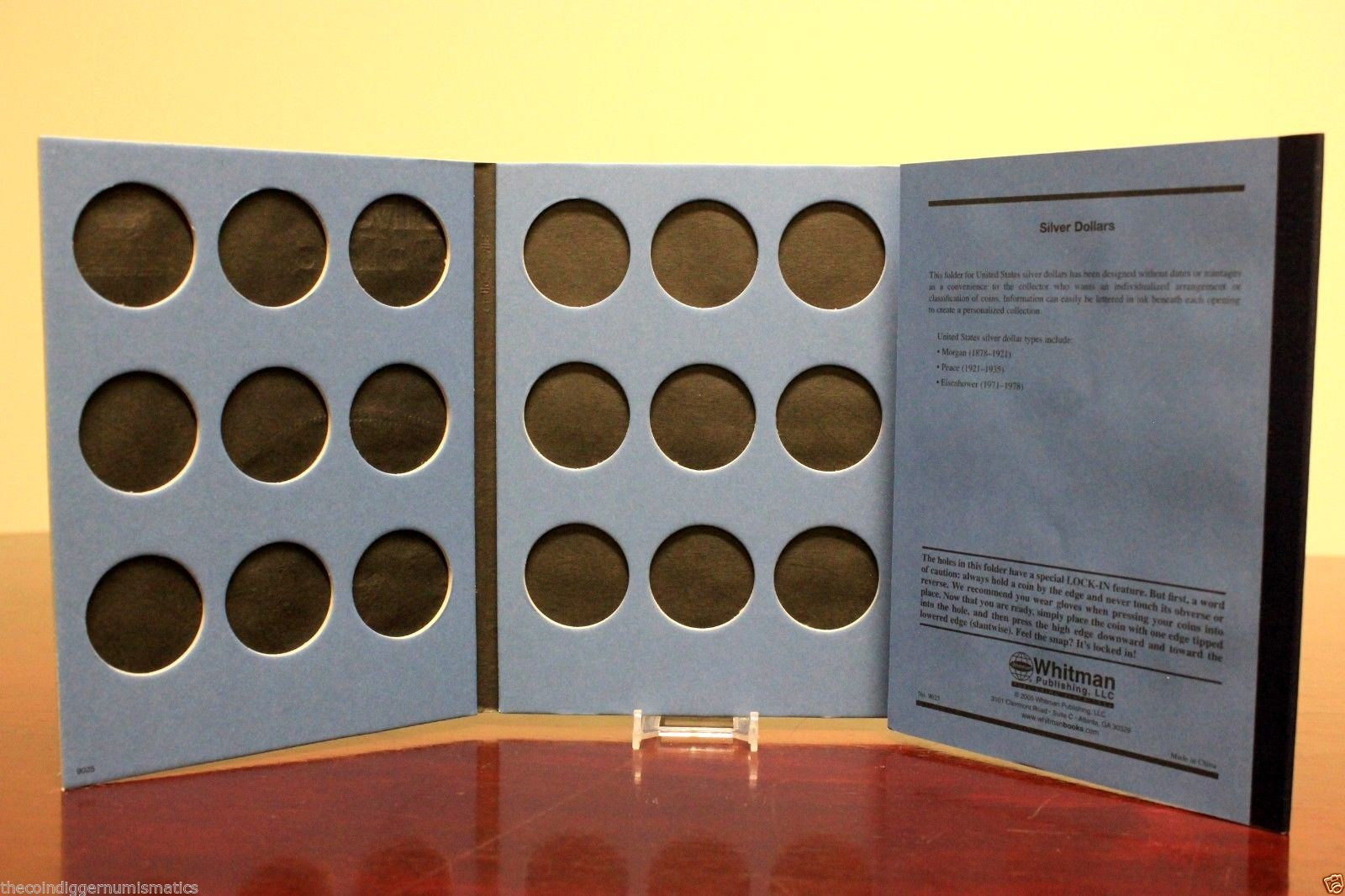 Silver Dollar Coin Folder Album Holds 27 Morgan Peace Eisenhower Whitman Case