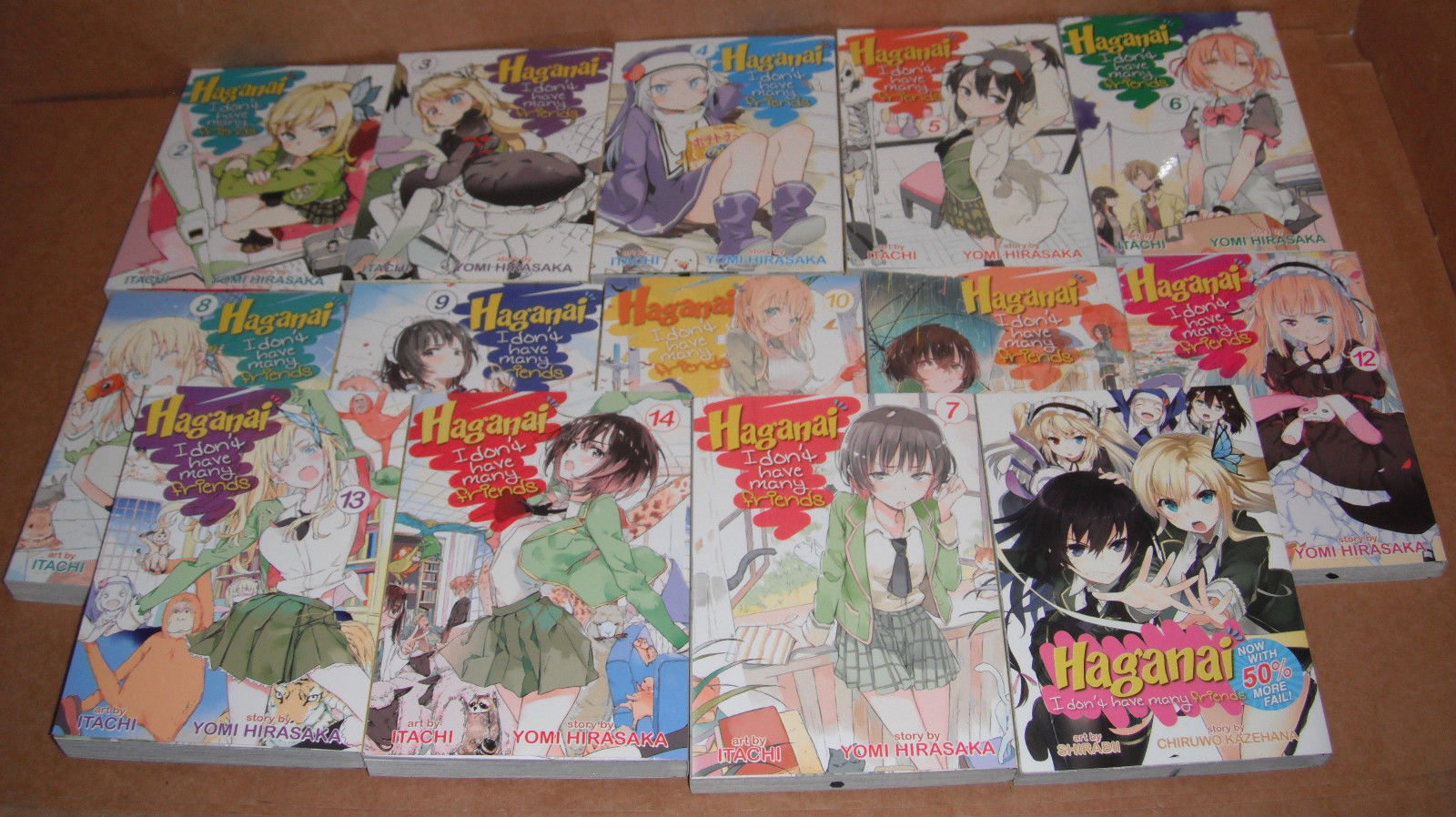 Lot of 14 Haganai: I Don't Have Many Friend Vol. 2-14 & More Manga Set English