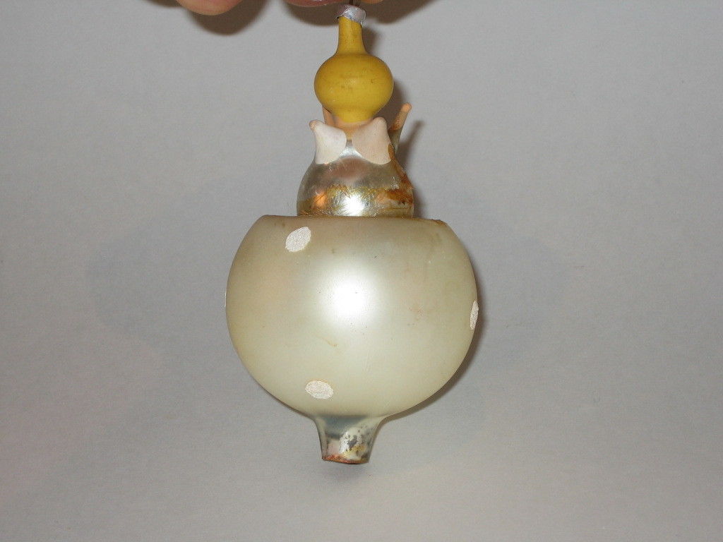 Fairy On A Flower Antique Glass Christmas Ornament Decoration 1950s Italy