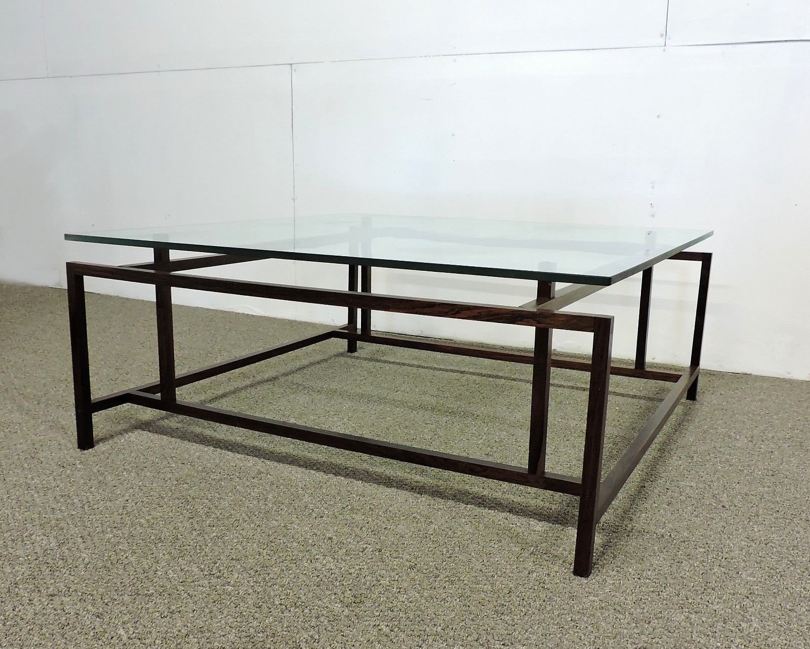 Henning Norgaard Danish Modern Rosewood and Glass Coffee Table for Komfort