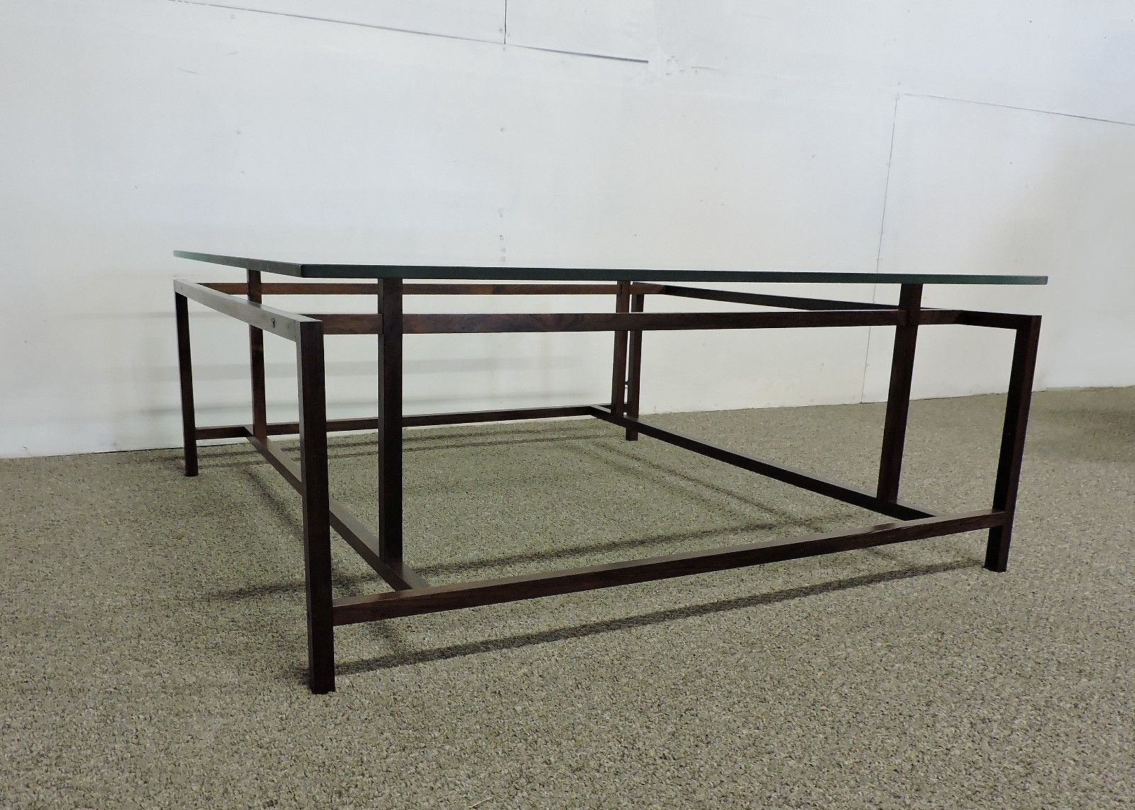 Henning Norgaard Danish Modern Rosewood and Glass Coffee Table for Komfort