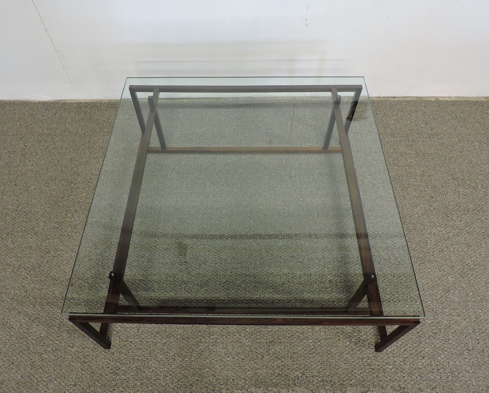 Henning Norgaard Danish Modern Rosewood and Glass Coffee Table for Komfort