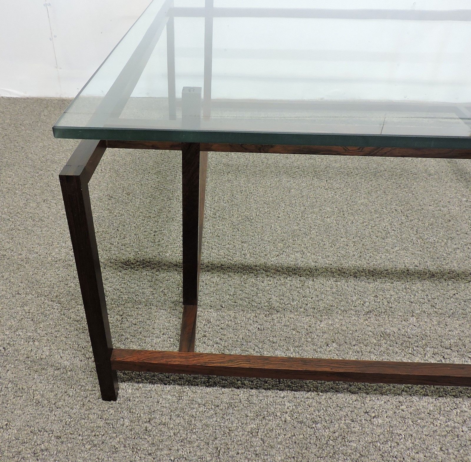 Henning Norgaard Danish Modern Rosewood and Glass Coffee Table for Komfort