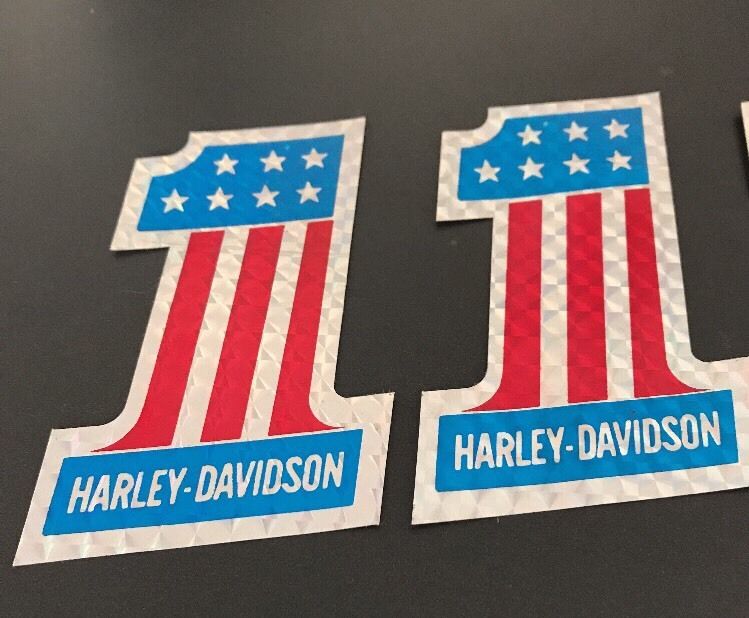 NEW Vintage Harley Davidson #1 Stickers Decals - Lot of 3 motorcycle chopper