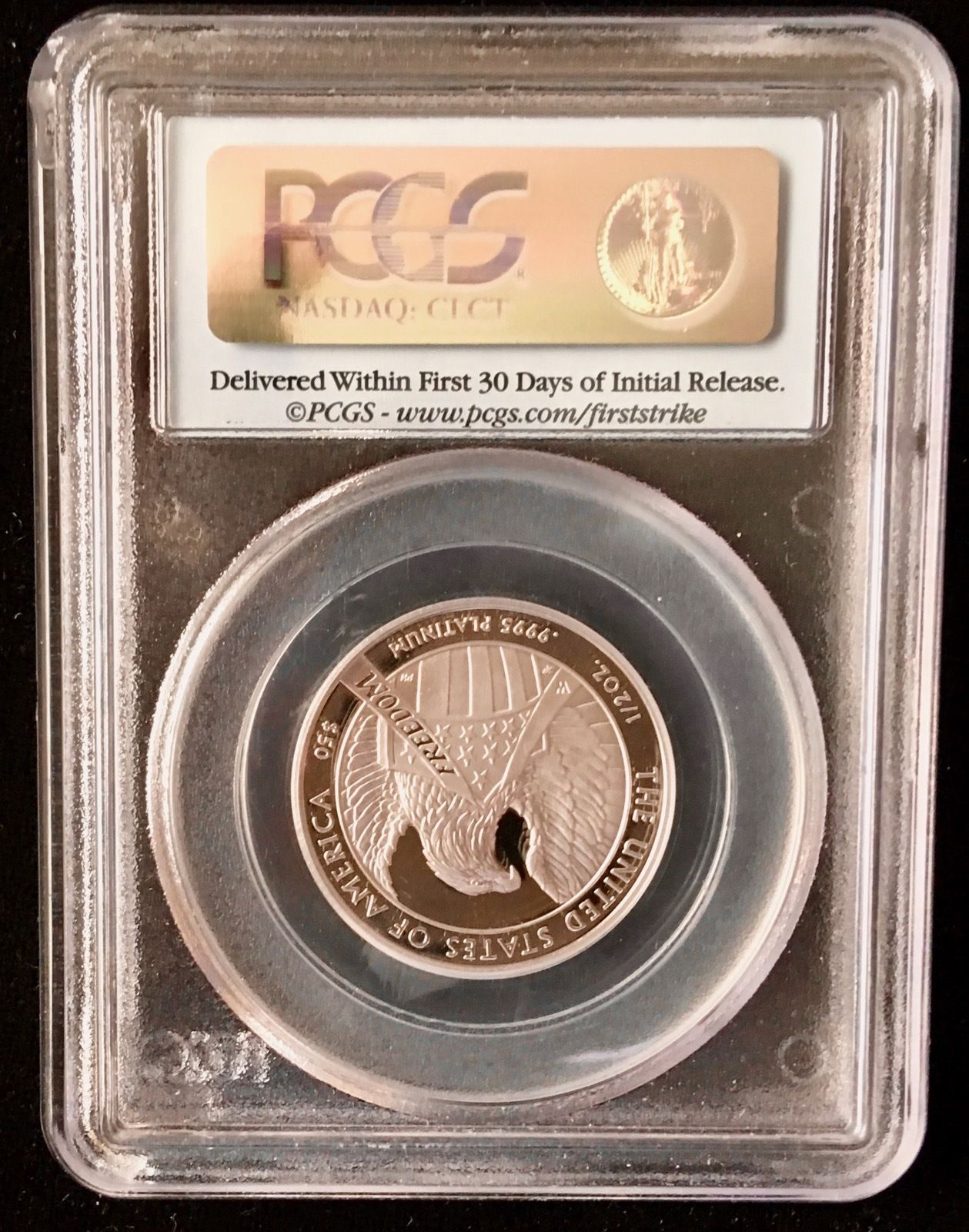 2007-W First Strike Tenth Anniv. Reverse $50 Platinum SOL PR69 PCGS