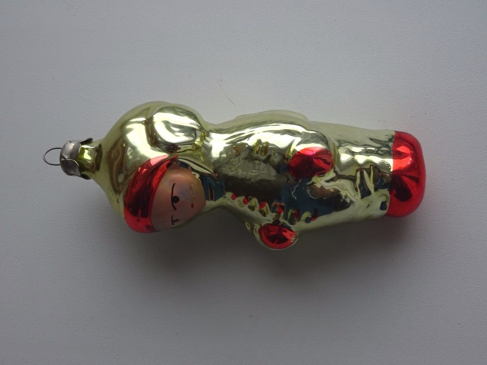 1960-70 Russian USSR Christmas glass ornament tree decoration Astronaut ,Space