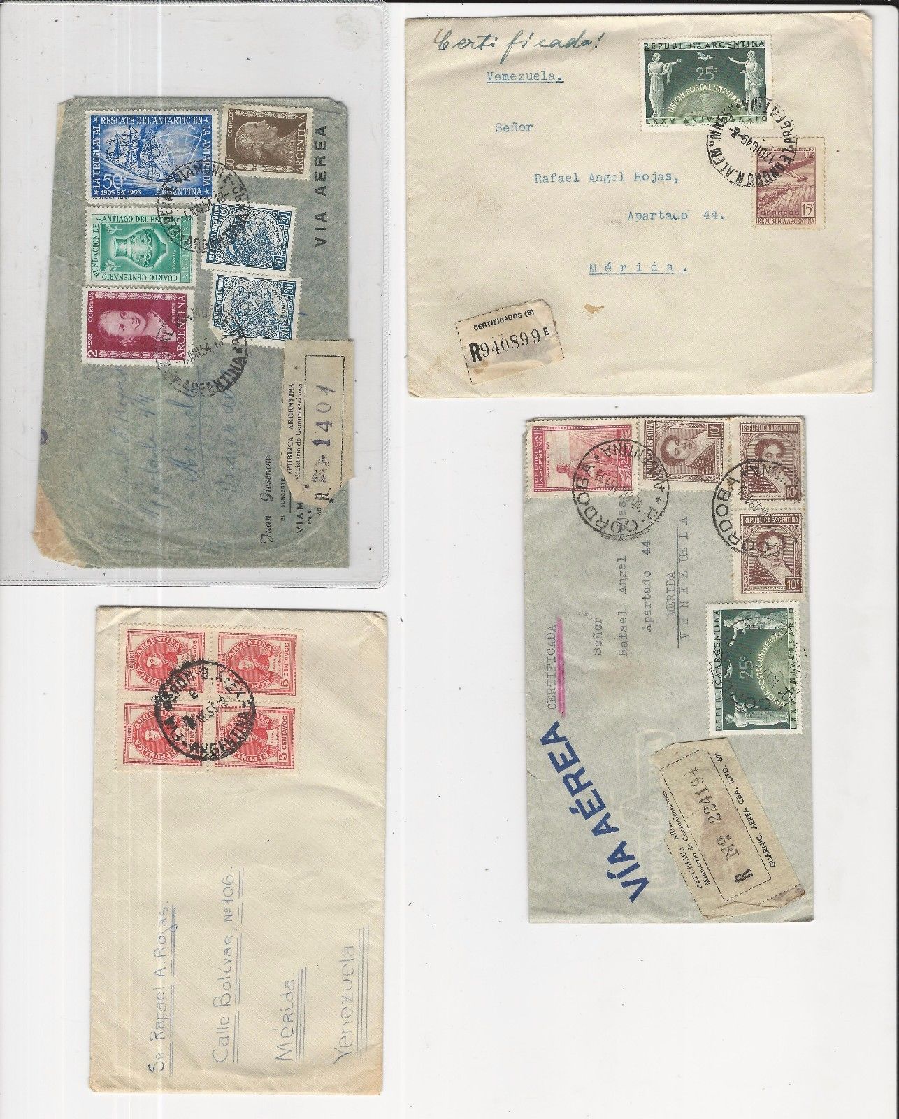 Argentina: Lot of 10 covers circulated. AR028