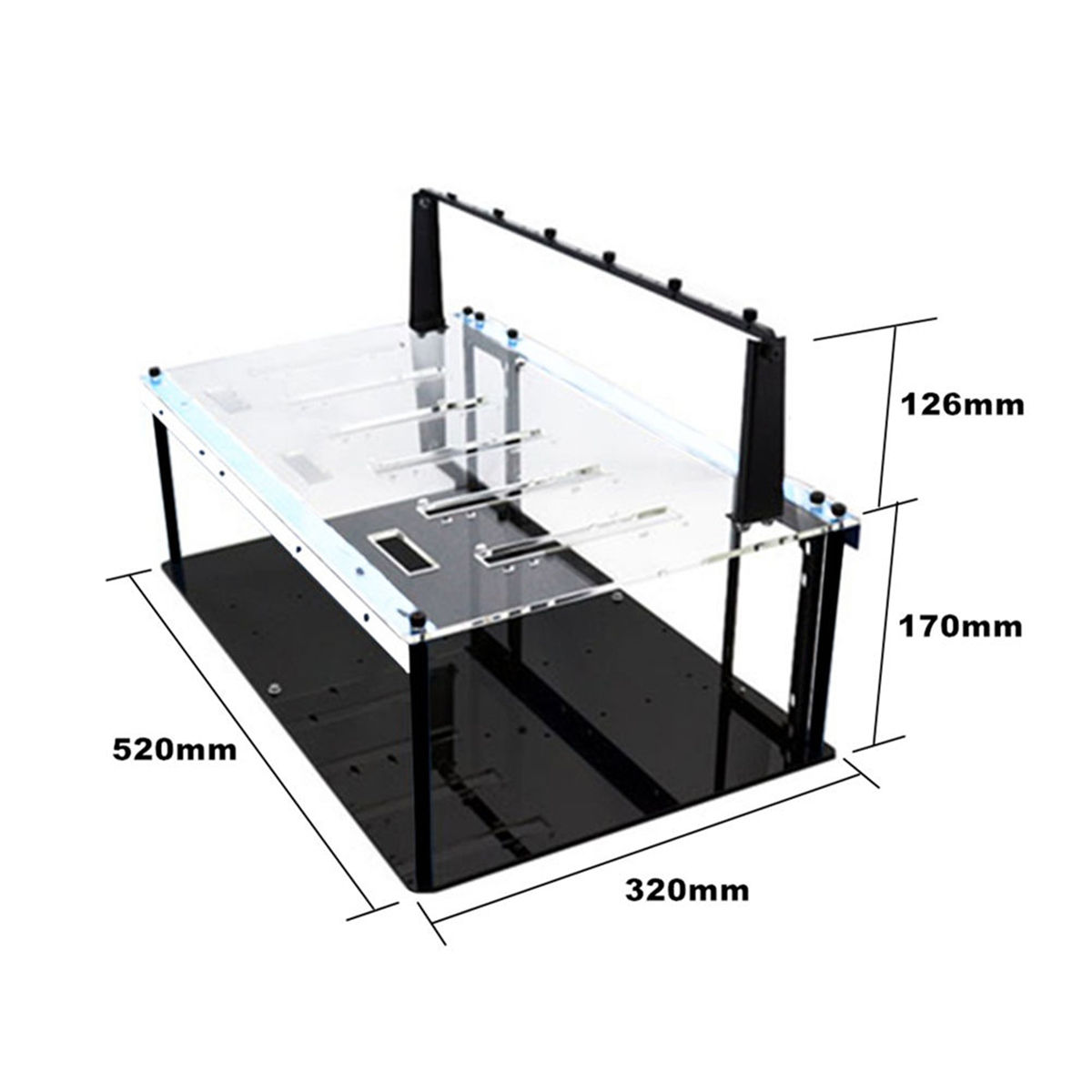 Crypto Coin Bitcoin Open Air Mining Rig Frame Case For 6 GPU ETH BTC Ethereum