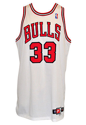 Bulls Scottie Pippen Game Used 1997-98 Championship Season Home Jersey w/ LOA