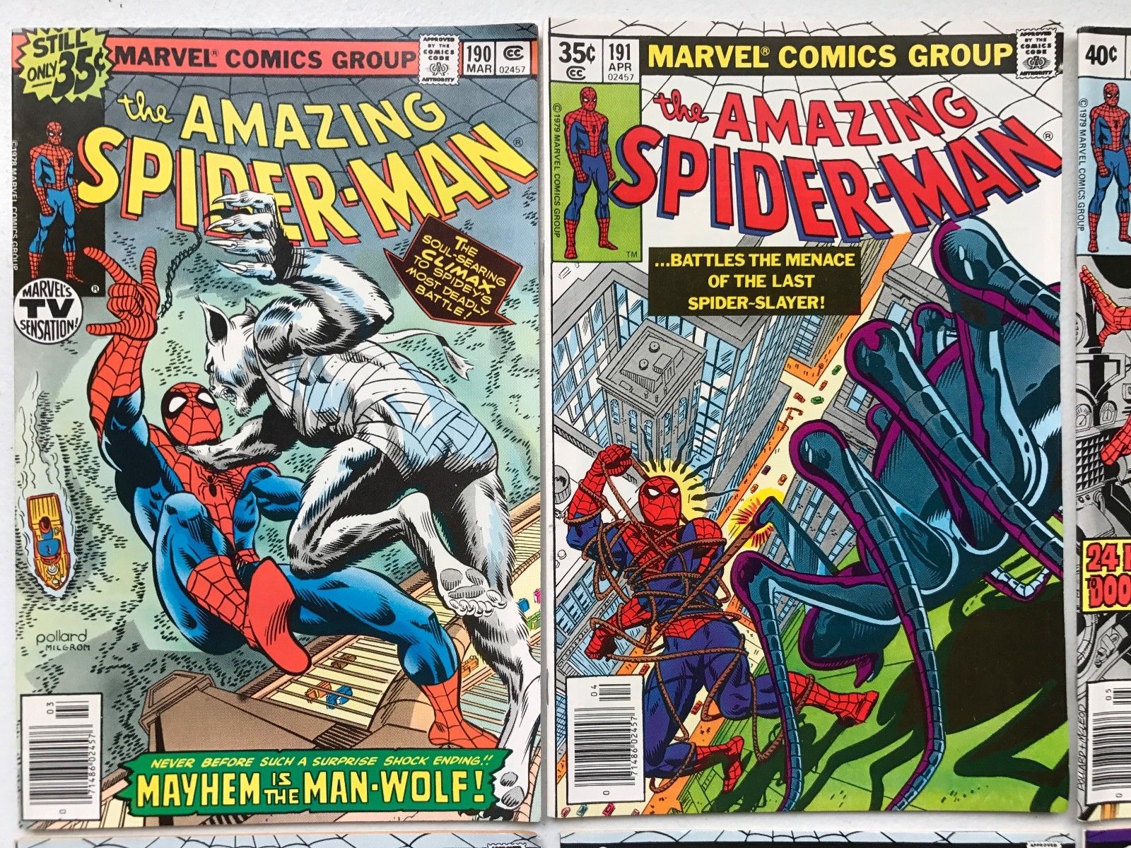 The Amazing Spider-Man #190-197 Collection 8 Book Lot Run 1st App Black Cat 194