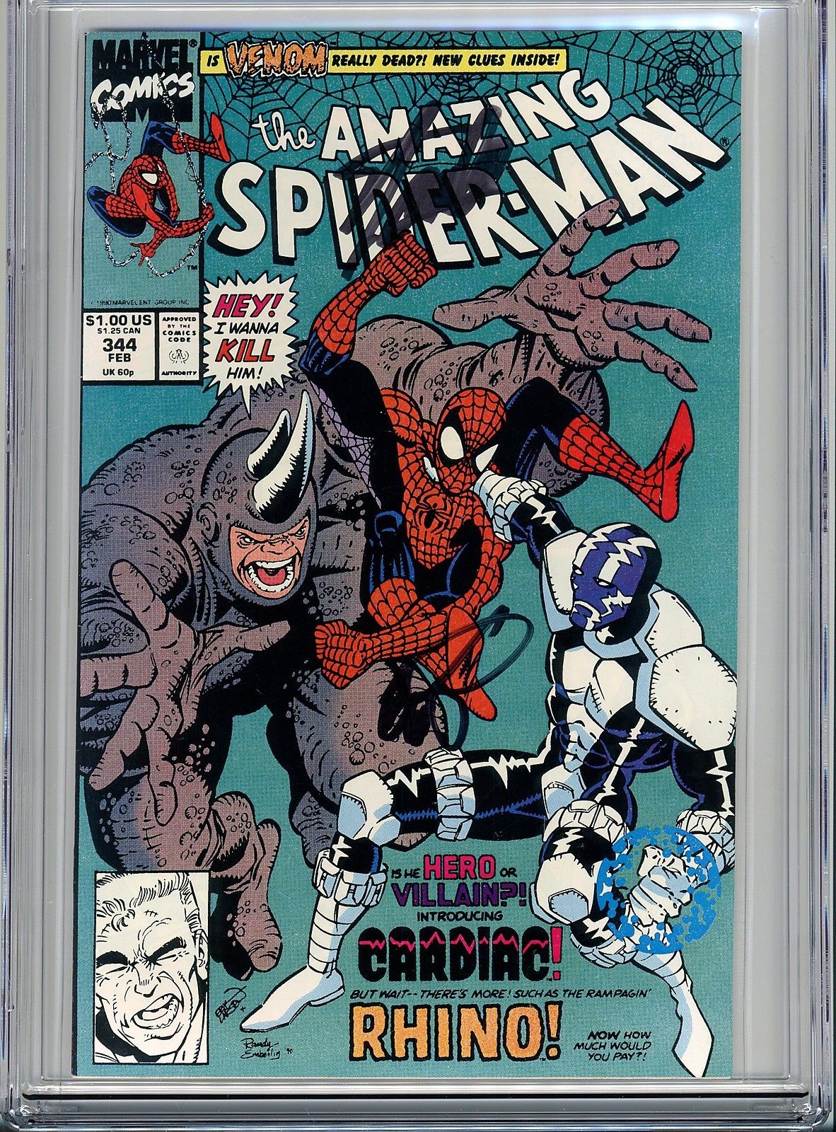 Amazing Spider-Man 344 CGC 9.8 SS Lee Larsen 1st Cletus Kasady Carnage Venom 361