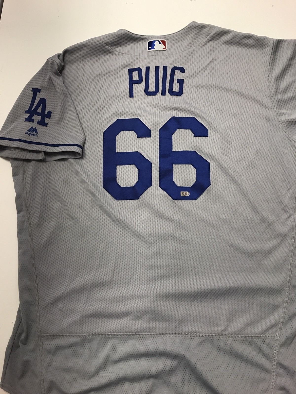 Yasiel Puig Los Angeles Dodgers Game Used Jersey 2016 MLB Authenticated