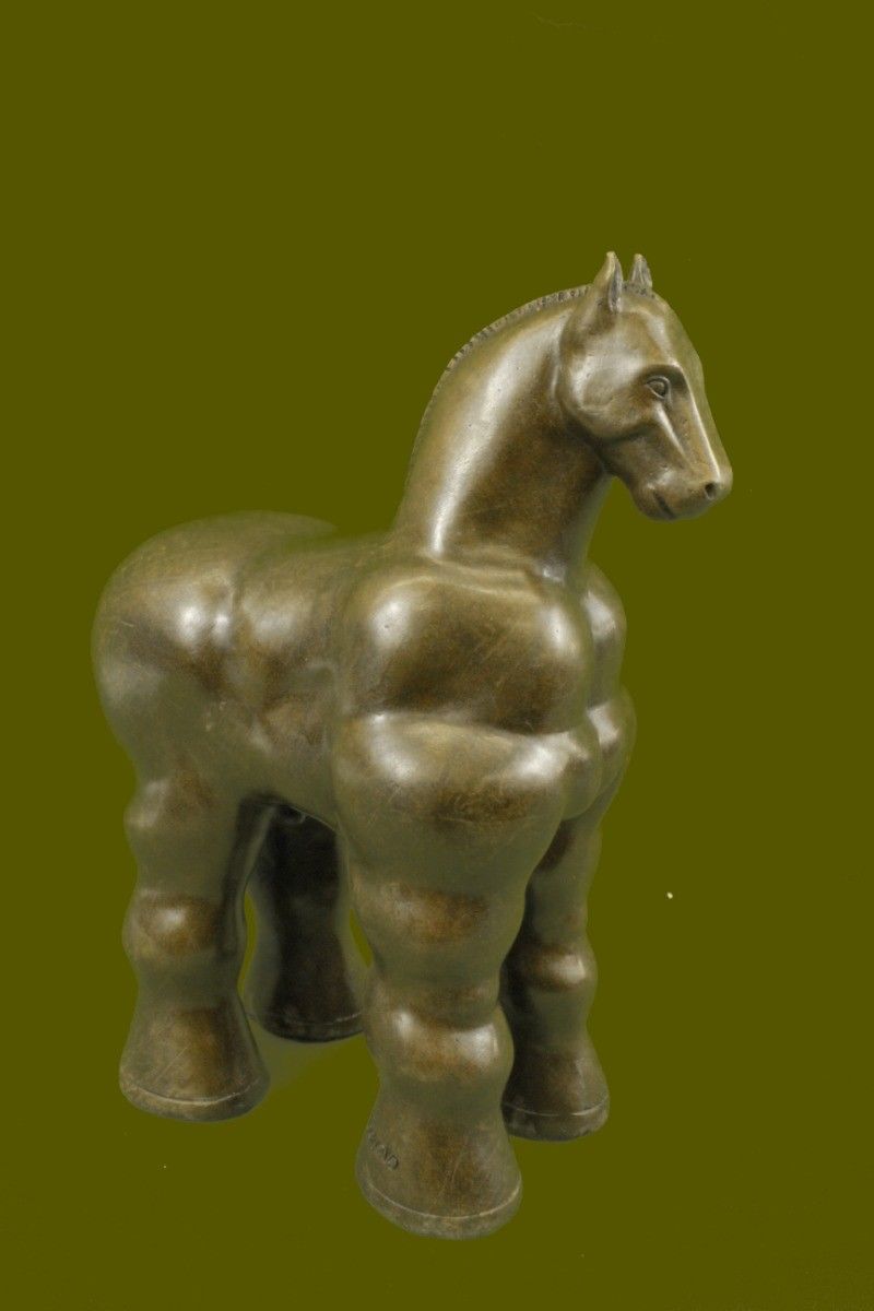 F. BOTERO "Trojan Horse" ART , SIGNED, SEALED FIGURINE FIGURE Sculpture Statue B