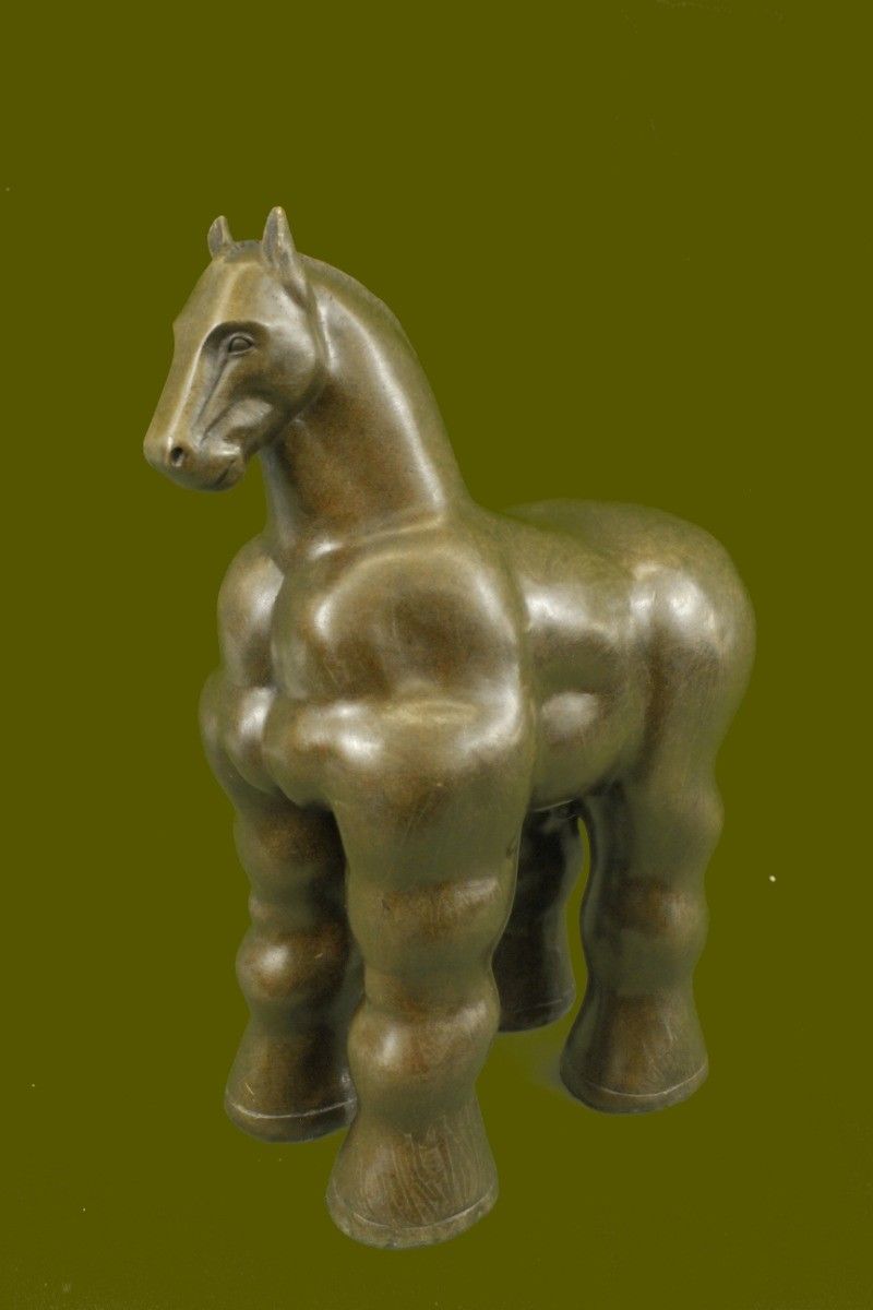 F. BOTERO "Trojan Horse" ART , SIGNED, SEALED FIGURINE FIGURE Sculpture Statue B