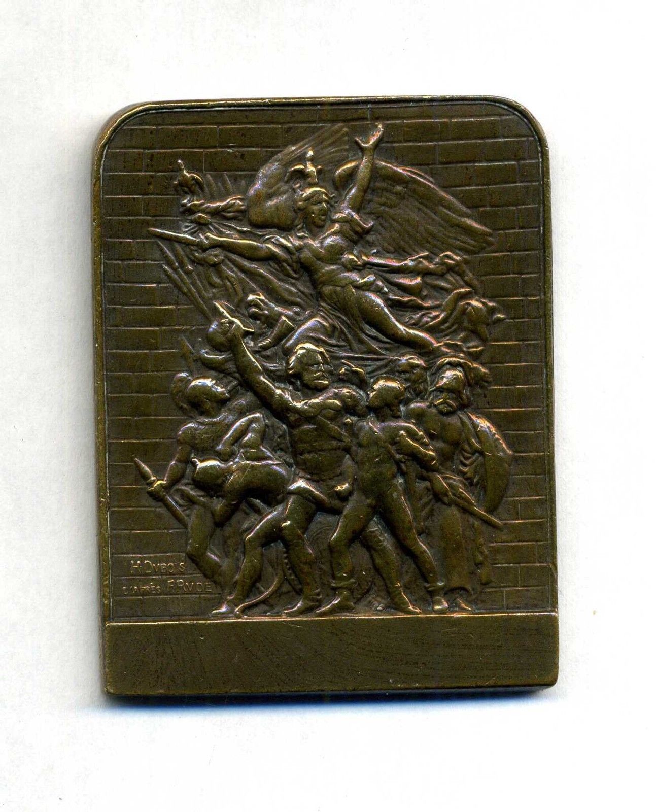 Art medal bronze plaque Military Service Preparation by H Dubois