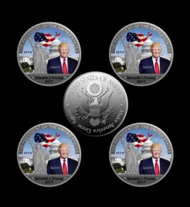 2017 American President Donald Trump Silver Coin US White House Coin Collection