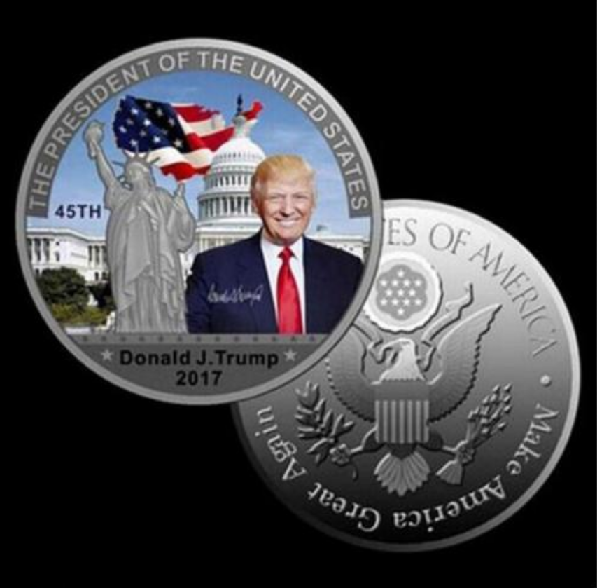 2017 American President Donald Trump Silver Coin US White House Coin Collection