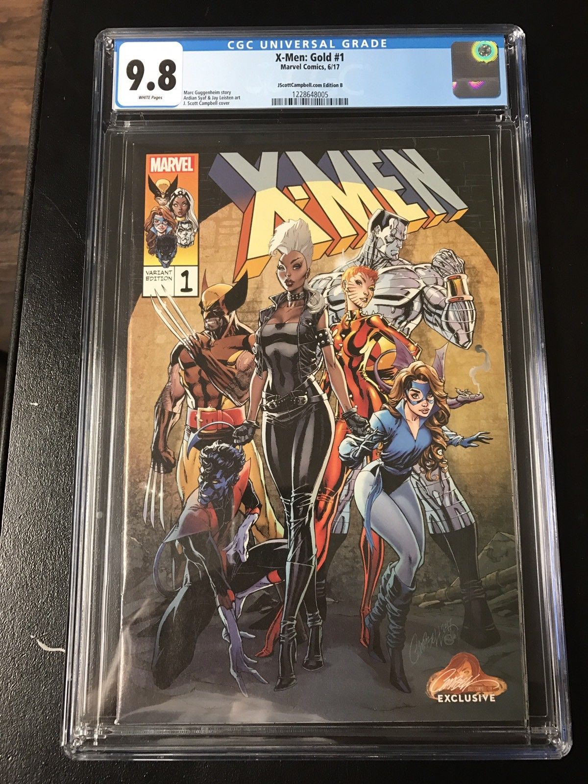 X-MEN GOLD ISSUE # 1 J SCOTT CAMPBELL VARIANT COVER B CGC GRADED 9.8 RECALLED