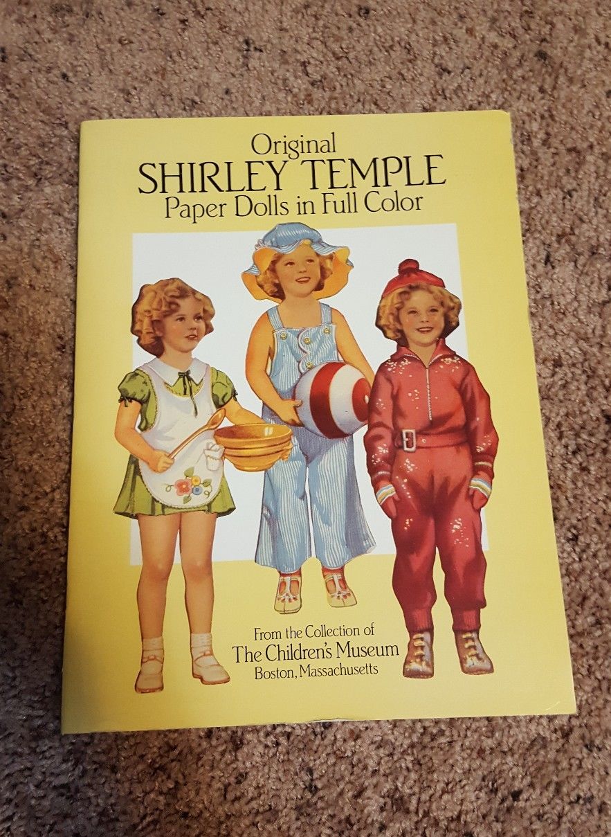 Lot of 5 Paper Dolls Uncut and Cut includes Shirley Temple